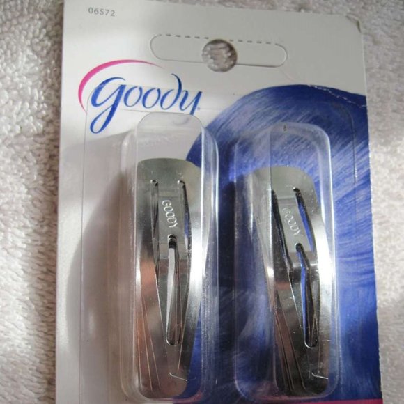 12 Goody Basic Plain Silver Metal So Secure Snap Hair Styling Clips Stamped Name - Picture 4 of 8